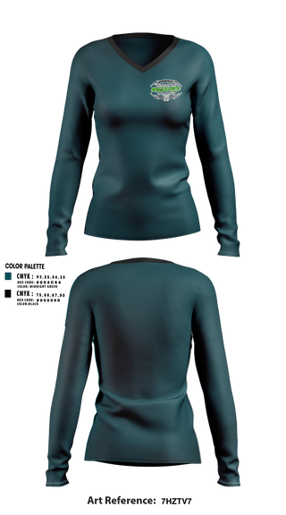 Womens Long Sleeve Vneck Shirt, Walter Johnson High School Wildcats, , Teamtime, Team time, sublimation, custom sports apparel, team uniforms, spirit wear, spiritwear, sports uniforms, custom shirts, team store, custom team store, fundraiser sports, apparel fundraiser