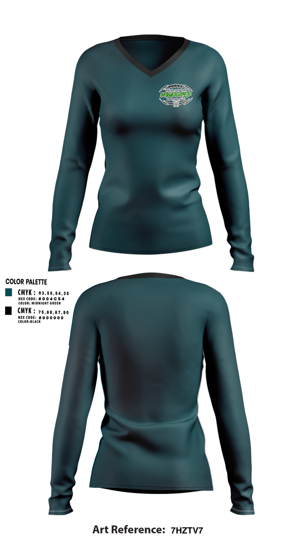 Womens Long Sleeve Vneck Shirt, Walter Johnson High School Wildcats, , Teamtime, Team time, sublimation, custom sports apparel, team uniforms, spirit wear, spiritwear, sports uniforms, custom shirts, team store, custom team store, fundraiser sports, apparel fundraiser