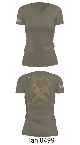 Womens Short Sleeve Vneck Shirt, KNOX COUNTY SHERIFF’S OFFICE TACTICAL RESPONSE UNIT, Police, Teamtime, Team time, sublimation, custom sports apparel, team uniforms, spirit wear, spiritwear, sports uniforms, custom shirts, team store, custom team store, fundraiser sports, apparel fundraiser