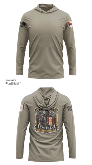 Long Sleeve hooded sunshirt, 528th MED DET COSC, Army, Teamtime, Team time, sublimation, custom sports apparel, team uniforms, spirit wear, spiritwear, sports uniforms, custom shirts, team store, custom team store, fundraiser sports, apparel fundraiser