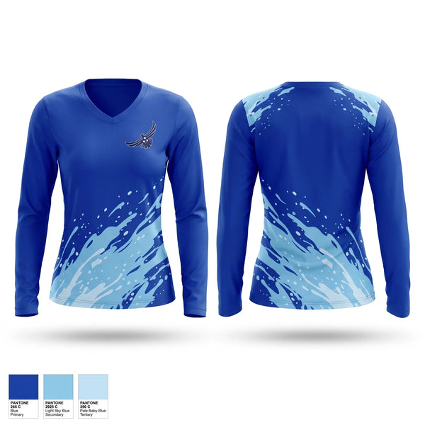 Womens Long Sleeve Vneck Shirt, Philadelphia Falcons, Men's Soccer, Teamtime, Team time, sublimation, custom sports apparel, team uniforms, spirit wear, spiritwear, sports uniforms, custom shirts, team store, custom team store, fundraiser sports, apparel fundraiser