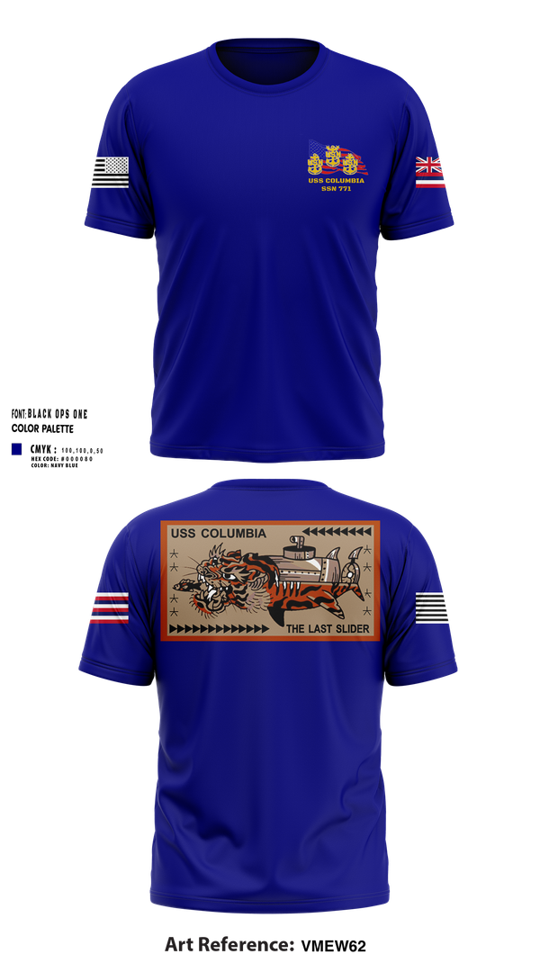 Short Sleeve Performance Shirt, USS Columbia, , Teamtime, Team time, sublimation, custom sports apparel, team uniforms, spirit wear, spiritwear, sports uniforms, custom shirts, team store, custom team store, fundraiser sports, apparel fundraiser