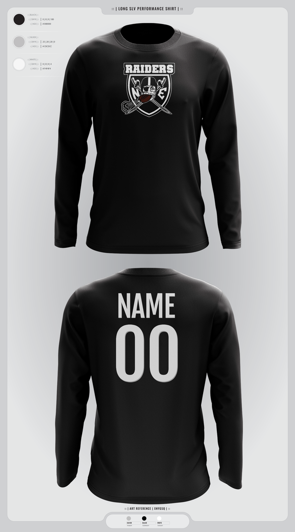 Long Sleeve Performance Shirt, NE Raiders, , Teamtime, Team time, sublimation, custom sports apparel, team uniforms, spirit wear, spiritwear, sports uniforms, custom shirts, team store, custom team store, fundraiser sports, apparel fundraiser