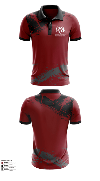 Robert Anderson Rams  Short Sleeve Performance Polo - 1