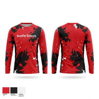 Long Sleeve Performance Shirt, Scotia Scorch, Softball, Teamtime, Team time, sublimation, custom sports apparel, team uniforms, spirit wear, spiritwear, sports uniforms, custom shirts, team store, custom team store, fundraiser sports, apparel fundraiser