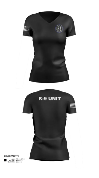 Womens Short Sleeve Vneck Shirt, EPD K-9, Police, Teamtime, Team time, sublimation, custom sports apparel, team uniforms, spirit wear, spiritwear, sports uniforms, custom shirts, team store, custom team store, fundraiser sports, apparel fundraiser