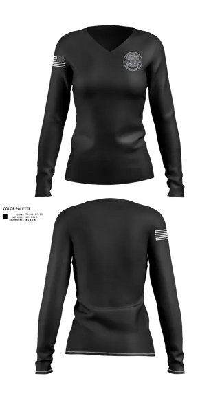 Womens Long Sleeve Vneck Shirt, Sector Miami Boarding Team, Coast Guard, Teamtime, Team time, sublimation, custom sports apparel, team uniforms, spirit wear, spiritwear, sports uniforms, custom shirts, team store, custom team store, fundraiser sports, apparel fundraiser