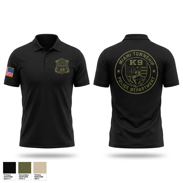 Short Sleeve Performance Polo, Miami Township Police K9, Police, Teamtime, Team time, sublimation, custom sports apparel, team uniforms, spirit wear, spiritwear, sports uniforms, custom shirts, team store, custom team store, fundraiser sports, apparel fundraiser