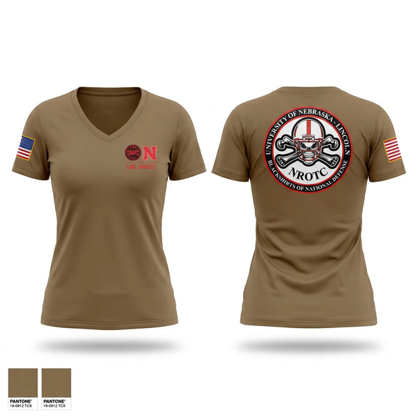 Womens Short Sleeve Vneck Shirt, Blackshirt Battalion, Navy, Teamtime, Team time, sublimation, custom sports apparel, team uniforms, spirit wear, spiritwear, sports uniforms, custom shirts, team store, custom team store, fundraiser sports, apparel fundraiser