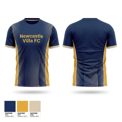 Newcastle Villa FC Soft Poly Tee Cotton Like Feel - 1