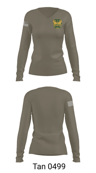 Womens Long Sleeve Vneck Shirt, 165th MP Battalion, , Teamtime, Team time, sublimation, custom sports apparel, team uniforms, spirit wear, spiritwear, sports uniforms, custom shirts, team store, custom team store, fundraiser sports, apparel fundraiser