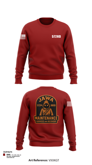Crew Neck Sweatshirt, 572nd, , Teamtime, Team time, sublimation, custom sports apparel, team uniforms, spirit wear, spiritwear, sports uniforms, custom shirts, team store, custom team store, fundraiser sports, apparel fundraiser