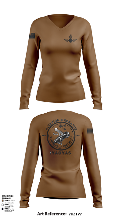 VX-9 92050722 Women's Long Sleeve V-neck Shirt - 101