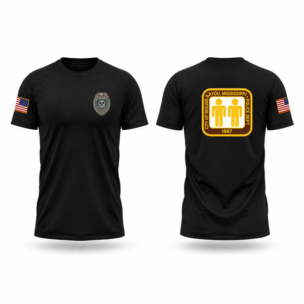 Old School Cotton Feel Shirt, Mound Bayou Police Dept., Police, Teamtime, Team time, sublimation, custom sports apparel, team uniforms, spirit wear, spiritwear, sports uniforms, custom shirts, team store, custom team store, fundraiser sports, apparel fundraiser