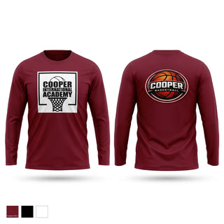 Long Sleeve Performance Shirt, Cooper Academy, Men's Basketball, Teamtime, Team time, sublimation, custom sports apparel, team uniforms, spirit wear, spiritwear, sports uniforms, custom shirts, team store, custom team store, fundraiser sports, apparel fundraiser