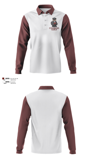 Long Sleeve Performance Polo, Knockout Mafia, Bowling, Teamtime, Team time, sublimation, custom sports apparel, team uniforms, spirit wear, spiritwear, sports uniforms, custom shirts, team store, custom team store, fundraiser sports, apparel fundraiser
