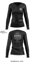 HHC 1/109th INF 83740504 Women's Long Sleeve V-neck Shirt - 1
