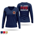 St. James Volunteer Fire Department Women's Long Sleeve V-neck Shirt - 1