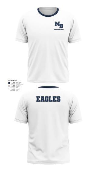 Short Sleeve Performance Shirt, MB EAGLES Women's Basketball, Women's Basketball, Teamtime, Team time, sublimation, custom sports apparel, team uniforms, spirit wear, spiritwear, sports uniforms, custom shirts, team store, custom team store, fundraiser sports, apparel fundraiser