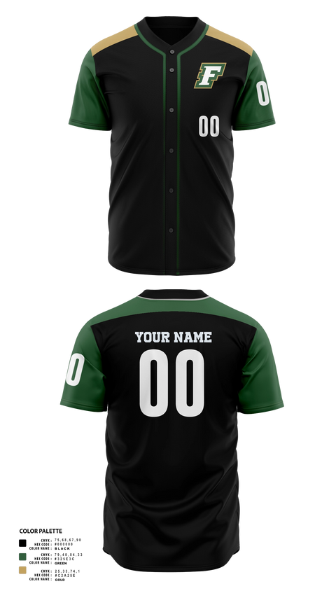Full Button Baseball Jersey, Golden falcons, Baseball, Teamtime, Team time, sublimation, custom sports apparel, team uniforms, spirit wear, spiritwear, sports uniforms, custom shirts, team store, custom team store, fundraiser sports, apparel fundraiser