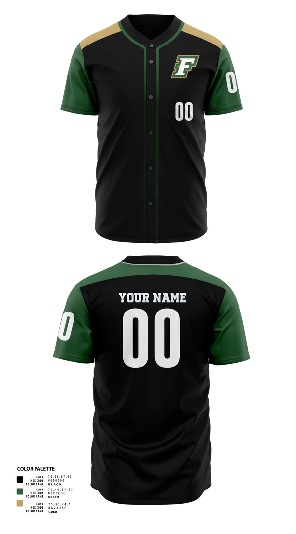 Full Button Baseball Jersey, Golden falcons, Baseball, Teamtime, Team time, sublimation, custom sports apparel, team uniforms, spirit wear, spiritwear, sports uniforms, custom shirts, team store, custom team store, fundraiser sports, apparel fundraiser