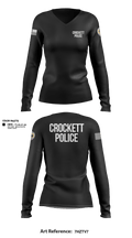 Crockett Police Department 97881074 Women's Long Sleeve V-neck Shirt - 3