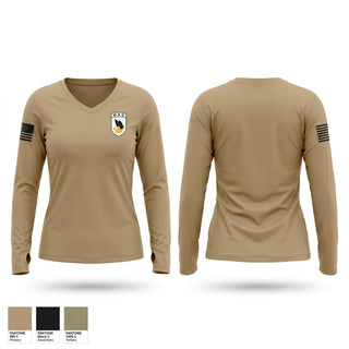 Womens Long Sleeve Vneck Shirt, Washington State Guard, National Guard, Teamtime, Team time, sublimation, custom sports apparel, team uniforms, spirit wear, spiritwear, sports uniforms, custom shirts, team store, custom team store, fundraiser sports, apparel fundraiser