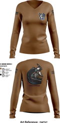 2nd Flt Platoon, B/101 Avn Regt, 101st ABN DIV 10364958 Women's Long Sleeve V-neck Shirt - 3