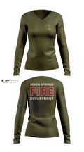 Seven Springs Women's Long Sleeve V-neck Shirt - 3