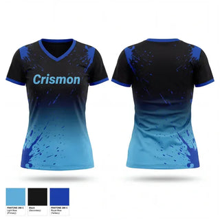 Womens Short Sleeve Vneck Shirt, Crismon, Men's Basketball, Teamtime, Team time, sublimation, custom sports apparel, team uniforms, spirit wear, spiritwear, sports uniforms, custom shirts, team store, custom team store, fundraiser sports, apparel fundraiser