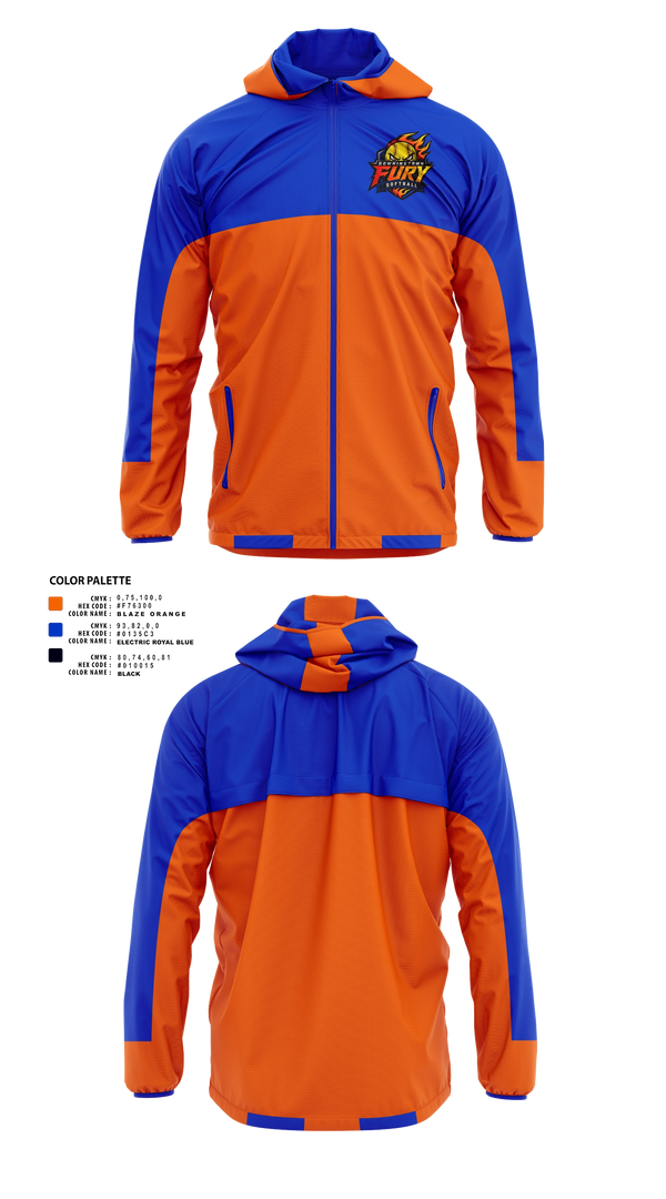 Windbreaker, Downingtown Fury, Softball, Teamtime, Team time, sublimation, custom sports apparel, team uniforms, spirit wear, spiritwear, sports uniforms, custom shirts, team store, custom team store, fundraiser sports, apparel fundraiser