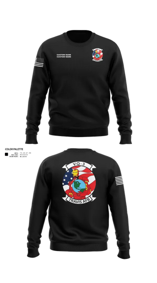 Crew Neck Sweatshirt, VQ3 Det Travis, , Teamtime, Team time, sublimation, custom sports apparel, team uniforms, spirit wear, spiritwear, sports uniforms, custom shirts, team store, custom team store, fundraiser sports, apparel fundraiser