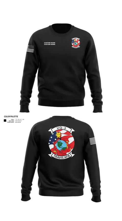 Crew Neck Sweatshirt, VQ3 Det Travis, , Teamtime, Team time, sublimation, custom sports apparel, team uniforms, spirit wear, spiritwear, sports uniforms, custom shirts, team store, custom team store, fundraiser sports, apparel fundraiser