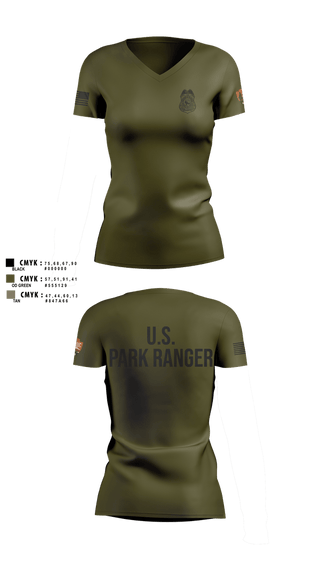 Womens Short Sleeve Vneck Shirt, NPS Ranger, Police, Teamtime, Team time, sublimation, custom sports apparel, team uniforms, spirit wear, spiritwear, sports uniforms, custom shirts, team store, custom team store, fundraiser sports, apparel fundraiser