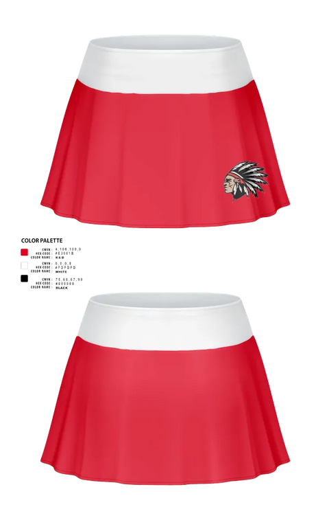 Skort, Huron High School Cheer, Cheer, Teamtime, Team time, sublimation, custom sports apparel, team uniforms, spirit wear, spiritwear, sports uniforms, custom shirts, team store, custom team store, fundraiser sports, apparel fundraiser