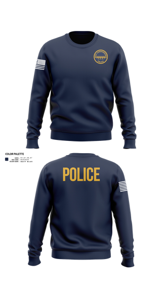 Crew Neck Sweatshirt, West Conshohocken Police Department, Police, Teamtime, Team time, sublimation, custom sports apparel, team uniforms, spirit wear, spiritwear, sports uniforms, custom shirts, team store, custom team store, fundraiser sports, apparel fundraiser