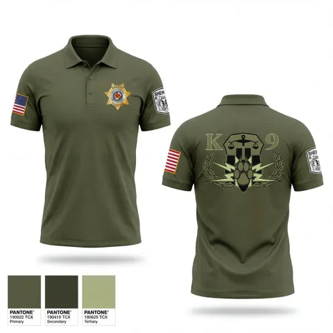 Short Sleeve Performance Polo, Anne Arundel County Sheriff’s K9 Unit, Police, Teamtime, Team time, sublimation, custom sports apparel, team uniforms, spirit wear, spiritwear, sports uniforms, custom shirts, team store, custom team store, fundraiser sports, apparel fundraiser