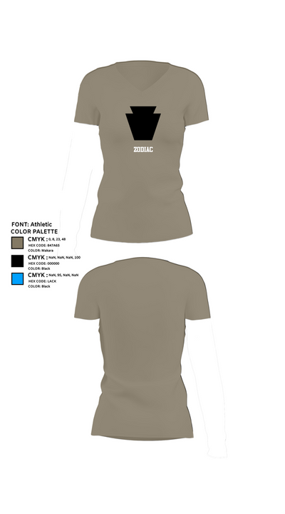 Zodiac 61144818 Women's Short Sleeve V-neck Shirt - 61