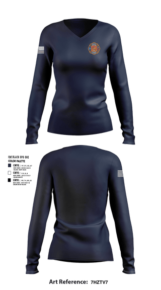 Womens Long Sleeve Vneck Shirt, North Conway Fire Department, Fire Department, Teamtime, Team time, sublimation, custom sports apparel, team uniforms, spirit wear, spiritwear, sports uniforms, custom shirts, team store, custom team store, fundraiser sports, apparel fundraiser
