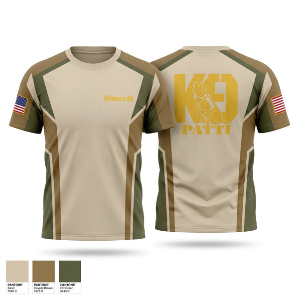 Old School Cotton Feel Shirt, University of Delaware Police Department-K9 Patti, Police, Teamtime, Team time, sublimation, custom sports apparel, team uniforms, spirit wear, spiritwear, sports uniforms, custom shirts, team store, custom team store, fundraiser sports, apparel fundraiser