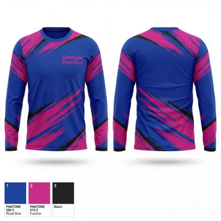 Long Sleeve Performance Shirt, Georgia Express, Softball, Teamtime, Team time, sublimation, custom sports apparel, team uniforms, spirit wear, spiritwear, sports uniforms, custom shirts, team store, custom team store, fundraiser sports, apparel fundraiser