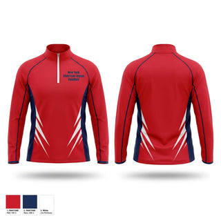 Quarter Zip Jacket, New York American Legion Baseball, Baseball, Teamtime, Team time, sublimation, custom sports apparel, team uniforms, spirit wear, spiritwear, sports uniforms, custom shirts, team store, custom team store, fundraiser sports, apparel fundraiser