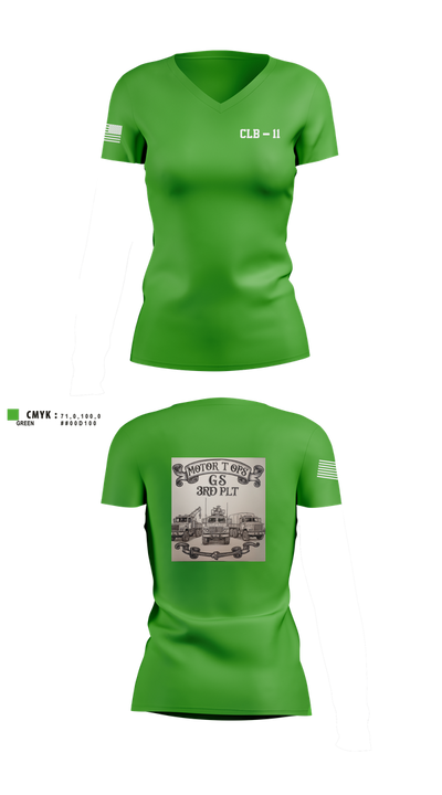 CLB-11 21730223 Women's Short Sleeve V-neck Shirt - 2