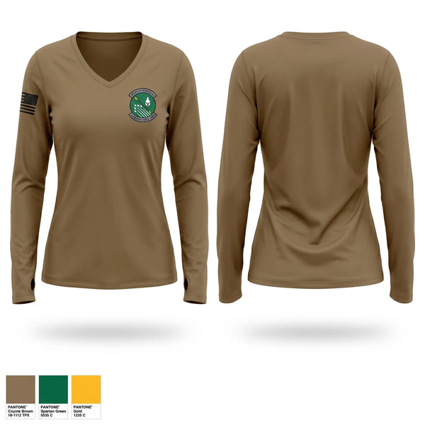 Womens Long Sleeve Vneck Shirt, Detachment 380, Air Force, Teamtime, Team time, sublimation, custom sports apparel, team uniforms, spirit wear, spiritwear, sports uniforms, custom shirts, team store, custom team store, fundraiser sports, apparel fundraiser