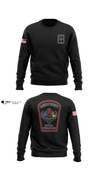 Crew Neck Sweatshirt, Fairfax County Technical Rescue, Fire Department, Teamtime, Team time, sublimation, custom sports apparel, team uniforms, spirit wear, spiritwear, sports uniforms, custom shirts, team store, custom team store, fundraiser sports, apparel fundraiser