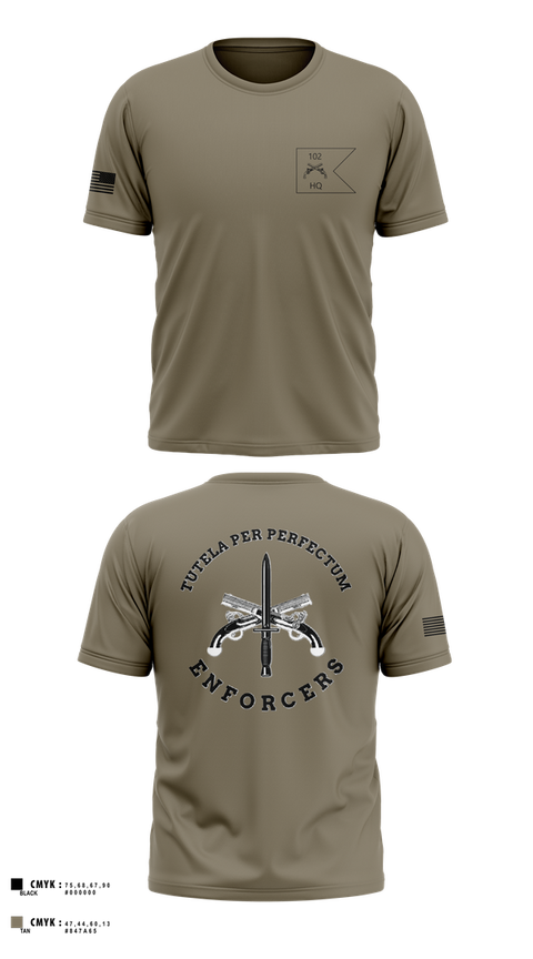 Old School Cotton Feel Shirt, HHC, 102d MP BN, National Guard, Teamtime, Team time, sublimation, custom sports apparel, team uniforms, spirit wear, spiritwear, sports uniforms, custom shirts, team store, custom team store, fundraiser sports, apparel fundraiser