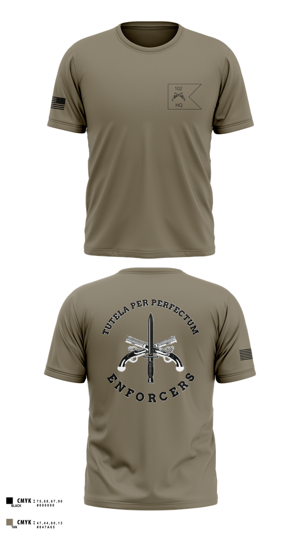 Old School Cotton Feel Shirt, HHC, 102d MP BN, National Guard, Teamtime, Team time, sublimation, custom sports apparel, team uniforms, spirit wear, spiritwear, sports uniforms, custom shirts, team store, custom team store, fundraiser sports, apparel fundraiser
