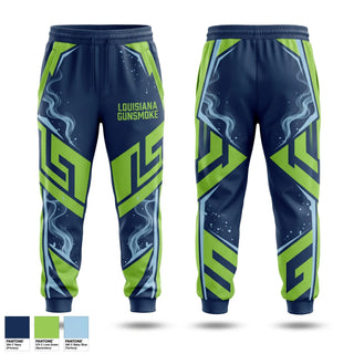 Sweatpants, Louisiana Gunsmoke, Softball, Teamtime, Team time, sublimation, custom sports apparel, team uniforms, spirit wear, spiritwear, sports uniforms, custom shirts, team store, custom team store, fundraiser sports, apparel fundraiser