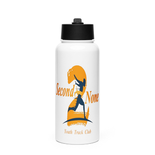Second2None 16110432 Stainless Steel Water Bottle with a Straw Lid