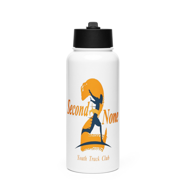 Second2None 16110432 Stainless Steel Water Bottle with a Straw Lid